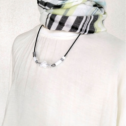 とんぼ玉ネックレス　「纏いグラス・DOU」 12枚目の画像