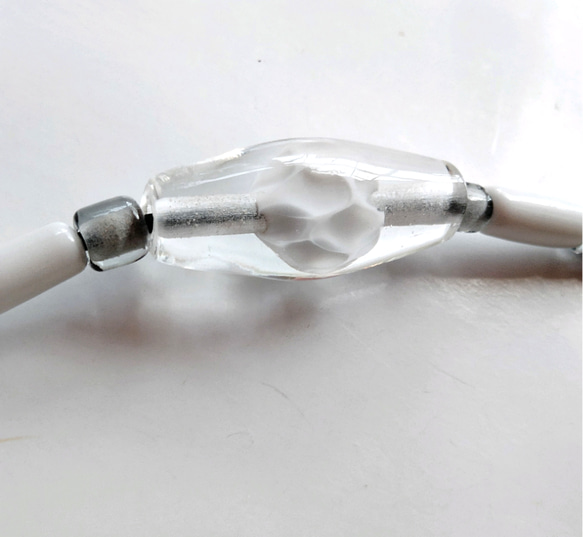 とんぼ玉ネックレス　「纏いグラス・DOU」 10枚目の画像