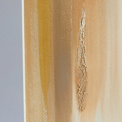 FUR - 絵画 アート　抽象画 　現代アート　ゴールド　シック　モダン　ベージュ　茶色　グレー　金　黒 玄関　リビング 5枚目の画像