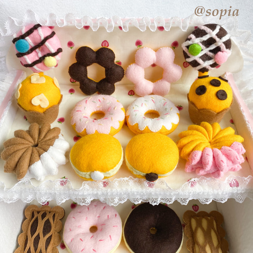 フェルトままごと ドーナツ屋さん おもちゃ・人形 sopia 通販