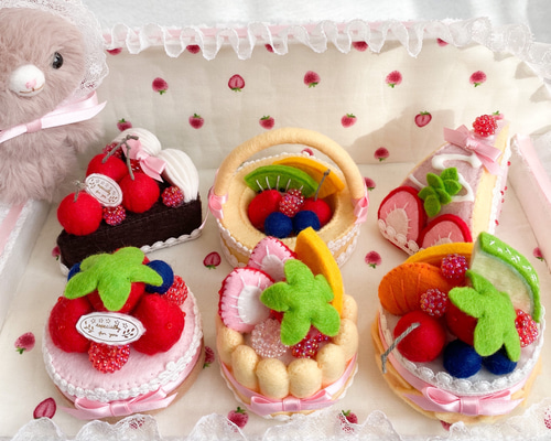 ⑧フェルトままごと　姫ケーキ　オーダーページ ⑧フェルトままごと 姫ケーキ オーダーページ