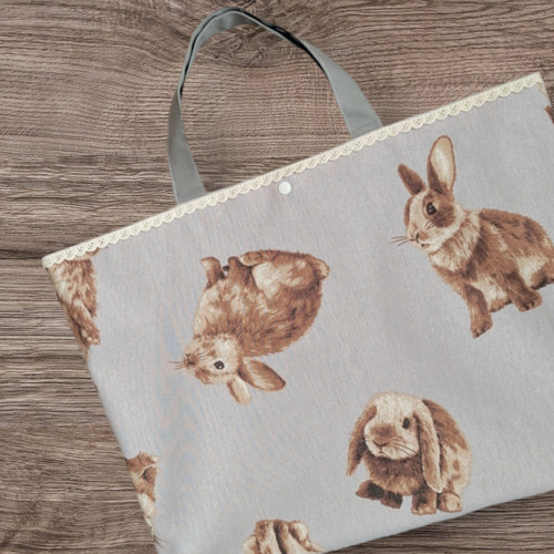 レッスンバッグ〈うさぎ〉〈入園入学〉〈幼稚園バッグ〉〈女の子