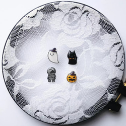 ハロウィン くろねこさん ピアス/ヘアピン No. 87-22 その他