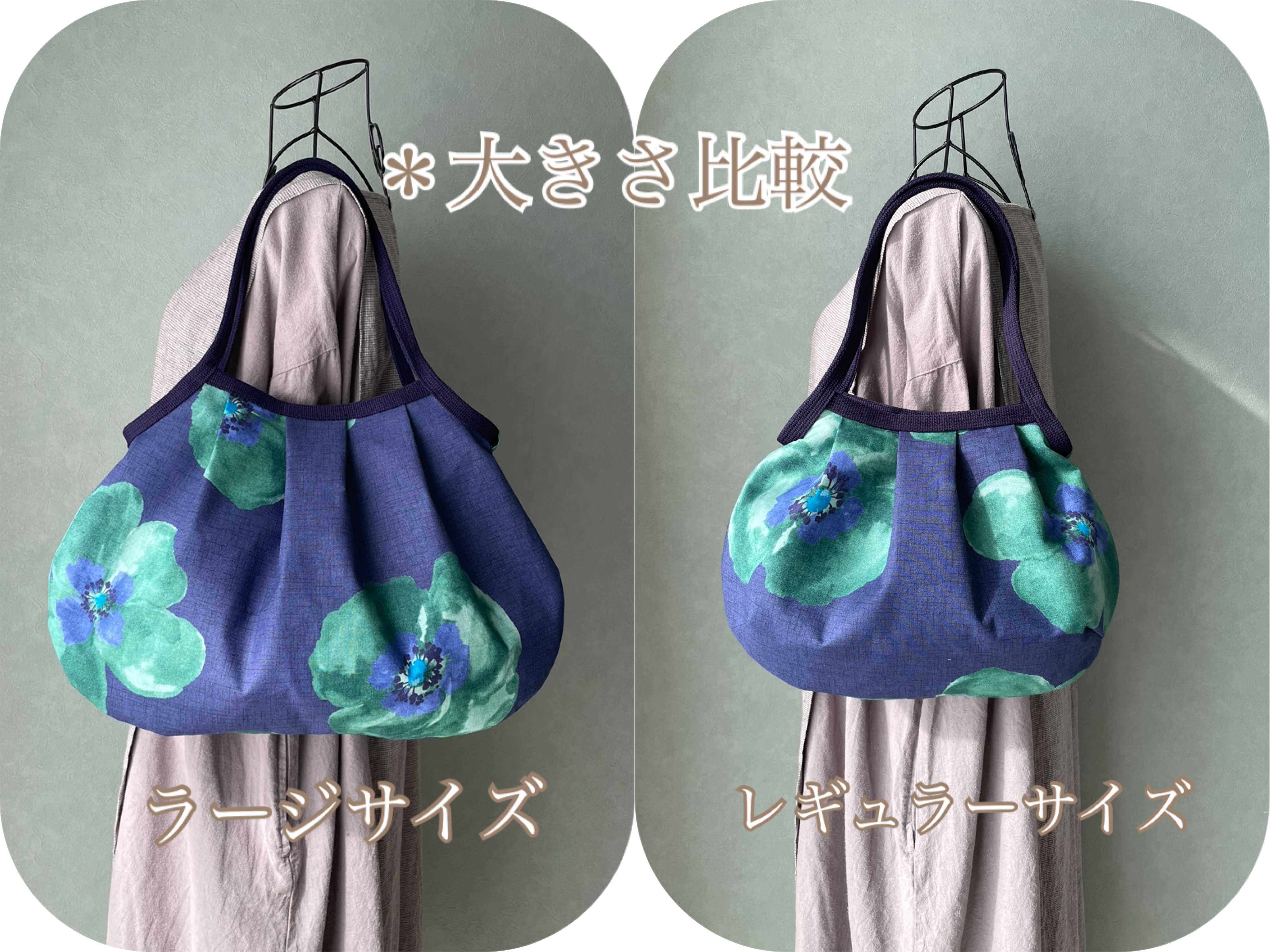 コロンと可愛いショルダーグラニーバッグ　 ストロベリーシーフ　カーキ×ブラック　◎選べる2サイズ