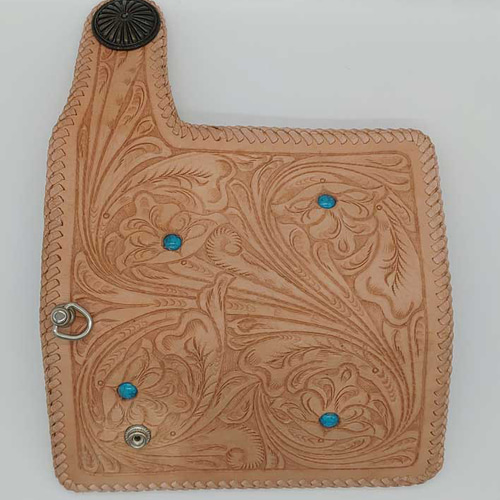 カービング財布 カービングウォレット ターコイズ ウォレットチェーン