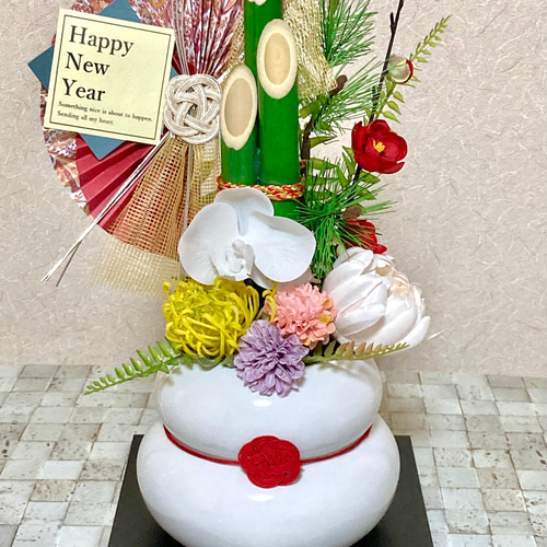 鏡餅アレンジ お正月飾り【Creema限定】 アートフラワー handmade