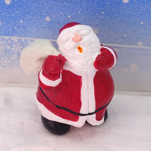 サンタクロースフィギュア カード付き クリスマス☆サンタ&トナカイ カート BOX