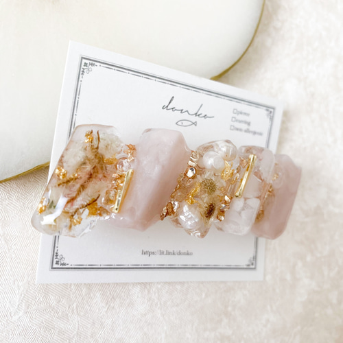 ヘアゴム 上品で合わせやすい秋カラー♪淡水パール♡