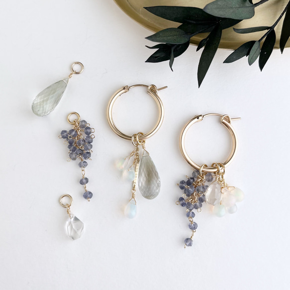 アメジスト着せ替えピアス/イヤリング