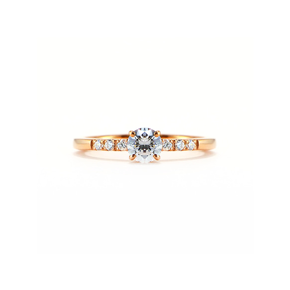 ◇受注制作◇婚約指輪 エンゲージリング セットリング ダイヤモンド モアサナイト モアッサナイト シリーズ003 7枚目の画像