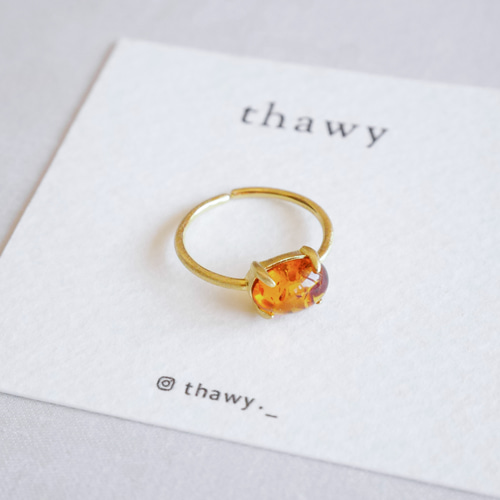 Silver925 バルティックアンバー 2種 リング silver925] 琥珀 バルティックアンバー リング 指輪・リング