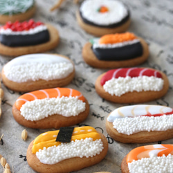 ミニチュアお寿司のアイシンググクッキー<sushi`s icingcookie> 2枚目の画像