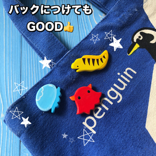 受注制作☆チンアナゴ＆ニシキアナゴ ブローチ/マグネット ブローチ