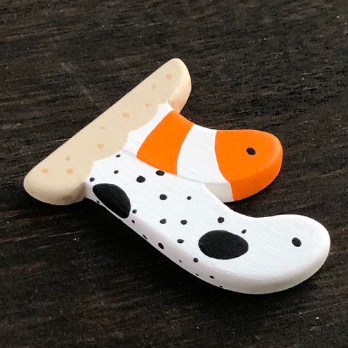 受注制作☆チンアナゴ＆ニシキアナゴ ブローチ/マグネット ブローチ