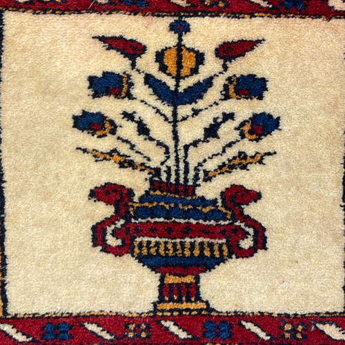 約30cm角パキスタン手織り絨毯 ミニラグ ディスプレイにも カーペット