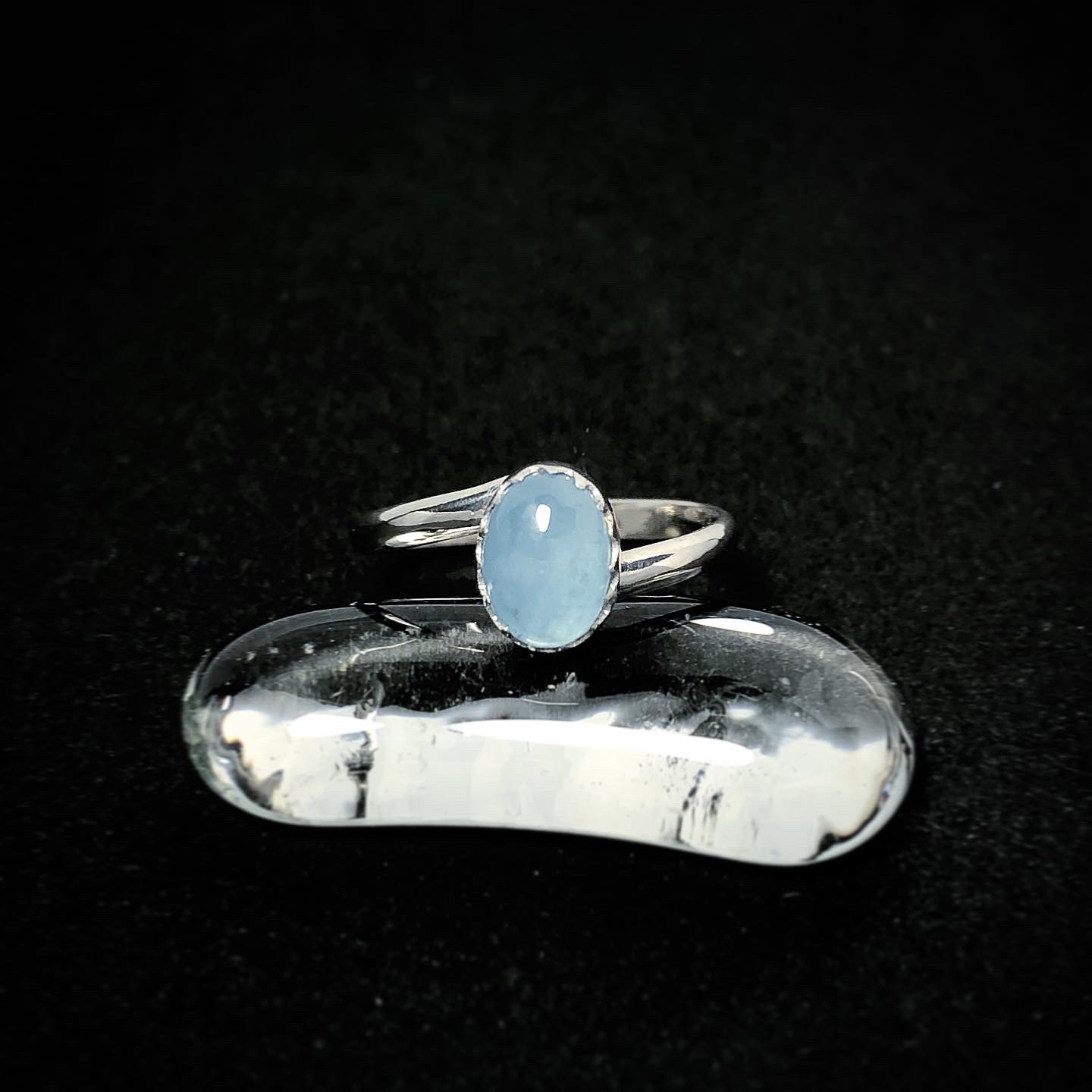 《アクアマリン》SILVER950リング056