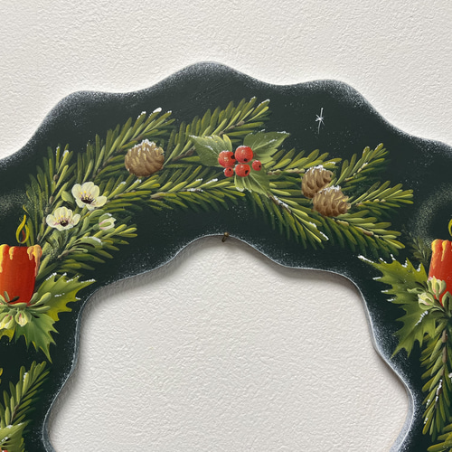 クリスマスリース（アドベントクランツ）トールペイント リース おゆき