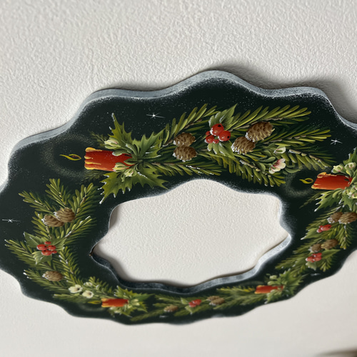 クリスマスリース(アドベントクランツ)トールペイント リース クリスマスリース(アドベントクランツ)トールペイント リース