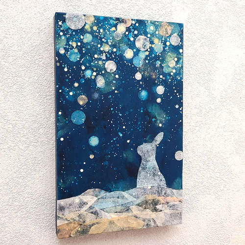 雪うさぎ アクリル原画 絵画 加藤晶子 通販 14827954｜Creema(クリーマ)