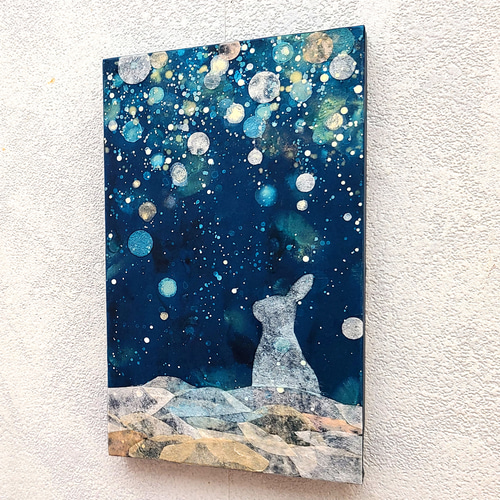 雪うさぎ アクリル原画 絵画 加藤晶子 通販 14827954｜Creema(クリーマ)