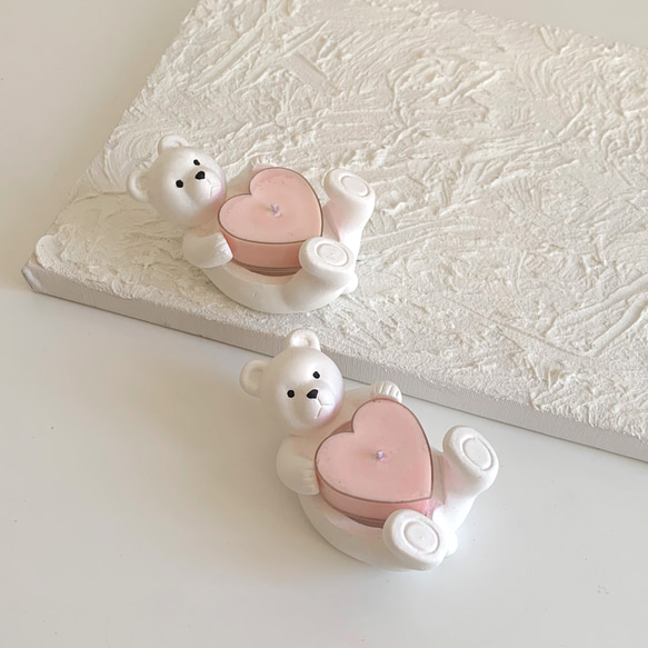 Bear tealight candle holder ~ ベアティーライトキャンドルホルダー 2枚目の画像