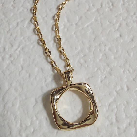 open square petal chain necklace R4N002 5枚目の画像