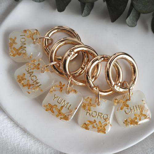 mimikoページ 名入れチャーム らレジンキーホルダー