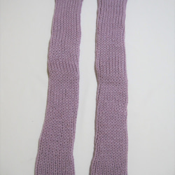 レッグウォーマー ウール100％ 手編み　やっぱりウールは肌触りが良く暖かい！K588 2枚目の画像