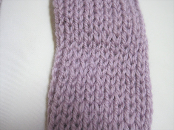 レッグウォーマー ウール100％ 手編み　やっぱりウールは肌触りが良く暖かい！K588 4枚目の画像