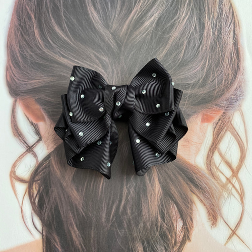 leticia ribbon•*¨*•.¸¸☆*・ﾟ キラキララインストーン付リボンの