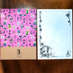 「Aliceのレターセット」3デザイン×3枚（便箋9枚・封筒3枚、シール3枚入）alice_letterset 3枚目の画像