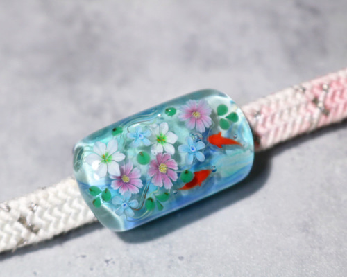 帯留め  ガラス工芸家の創作した一点物 トンボ玉 トンボ玉 (家庭ガラス工房) | 小暮 紀一 |本 | 通販 | Amazon