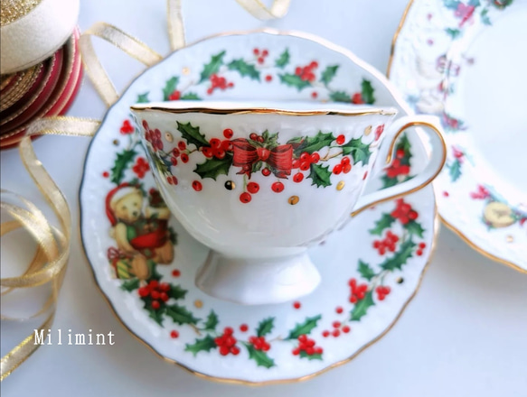 受注制作【リニューアル☃❄︎】キラキラ煌めくクリスマスリースカップ