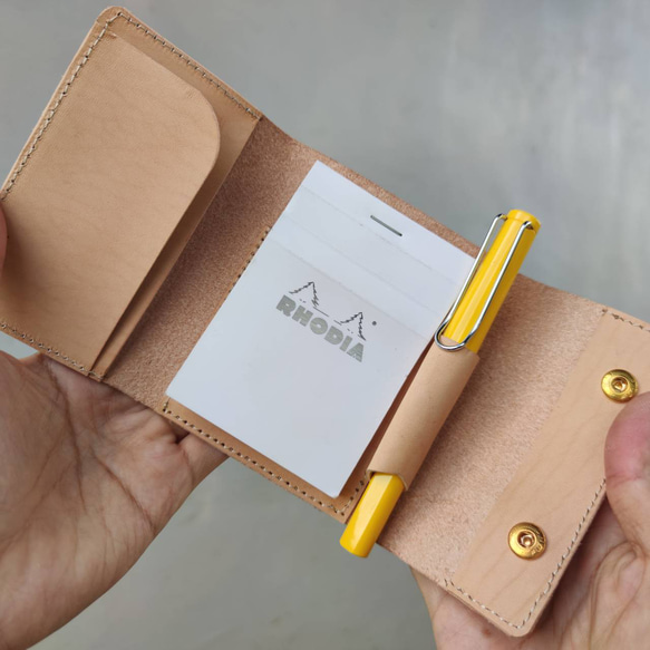 ブロックメモ帳の代名詞 ロディアのメモパッド専用本革ヌメ革ホルダー