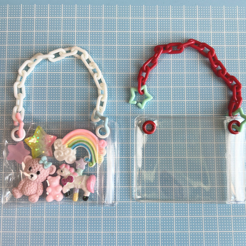 シャカシャカバッグキーホルダー ② キャンディバッグ パステル