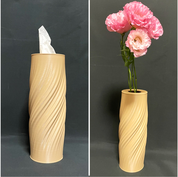 ティッシュケース & ペットボトル花瓶 / HINERI / 3Dプリンター 12枚目の画像