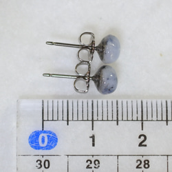 (1 件) Dendrite 蛋白石耳釘（6 毫米，鈦柱） 第5張的照片