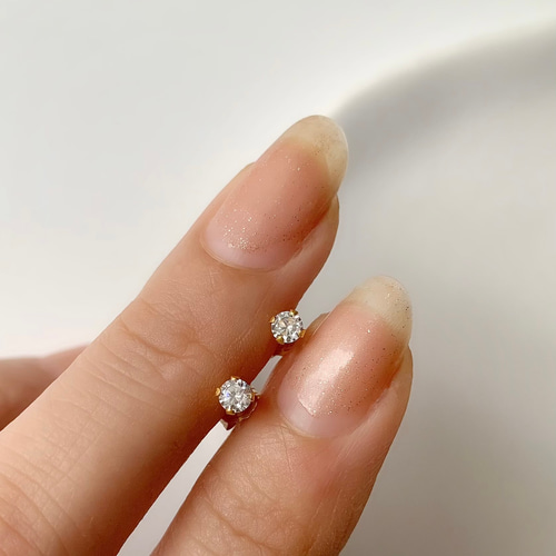 e.m. ジルコニア2wayピアス ゼクシィ掲載＊2WAY＊キュービックジルコニア バタフライ