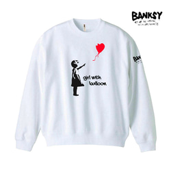 【★新品タグ付き★】 Banksy バンクシー 長袖シャツ 風船と少女 Spoof パロディ Tシャツ おもしろ 長袖 Banksy バンクシー 風船