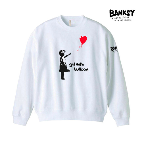 限定品『BANKSY』長袖シャツ 風船と少女 両面プリント オーバーサイズ L 限定品】BANKSY バンクシー展 白シャツ 長袖 M 風船 少女 希少 - メルカリ