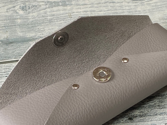 ✉L.A.N's  GP  leather case ✉【牛革　ライトグレー系】 6枚目の画像