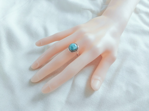 ラリマー silver ring 3枚目の画像