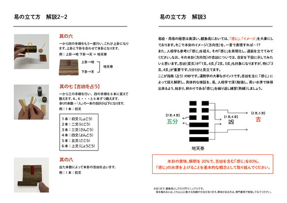 観象ミニ易セット ／筮竹・算木・筮筒・太極・ケロク器 12枚目の画像