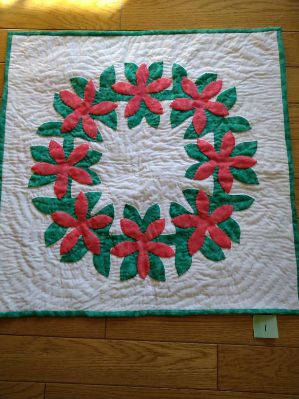 ハワイアンキルトタペストリー クリスマスタペストリー タペストリー