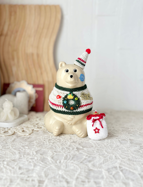 しろくま貯金箱 クリスマスリースセット その他人形 andante13 通販