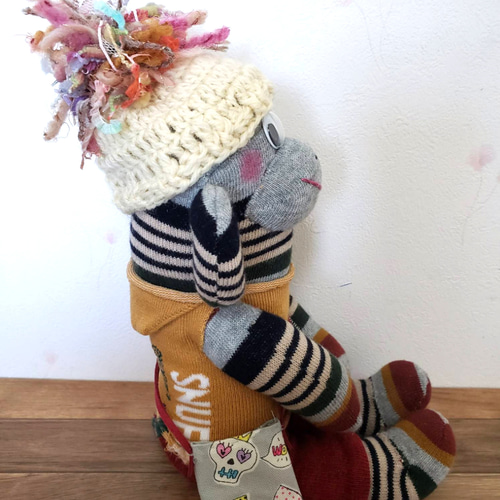 ハンドメイド ソックモンキー☆ぬいぐるみ C - Sixpacjoe Web Shop