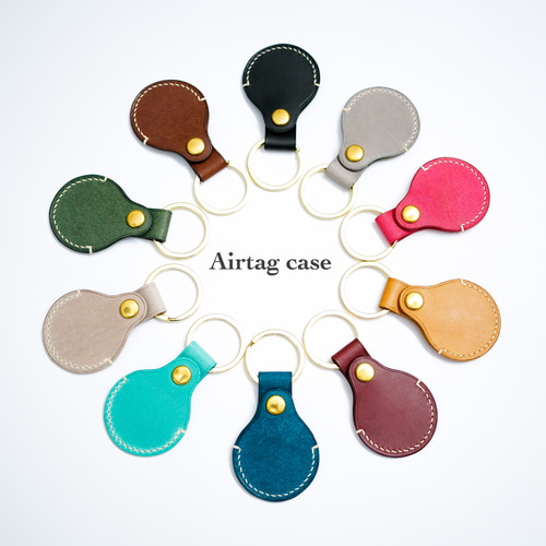 AirTagケース レザーキーホルダー【名入れ可能】 その他ケース STOCK