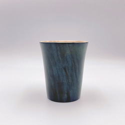 藍染め　『木製コップ』　栃の木　木工 1枚目の画像