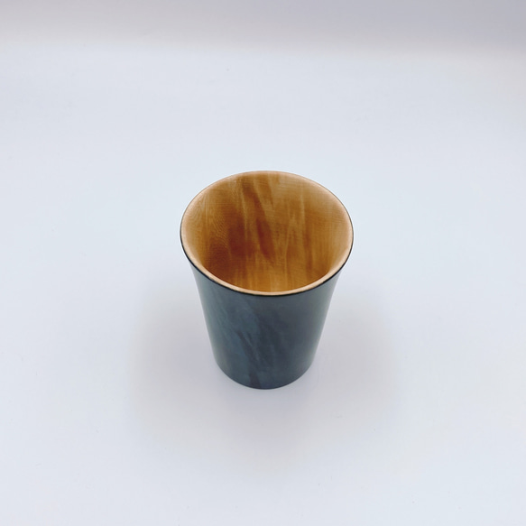 藍染め　『木製コップ』　栃の木　木工 3枚目の画像