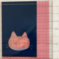 (ラスト2セット)猫柄底マチ付立体クリアバッグ4枚（18×12センチ） 3枚目の画像